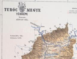 Turóc megye térképe, Gönczy Pál - Kogutowicz Manó: Magyarország megyéinek kézi atlasza. Tervezte: - ...