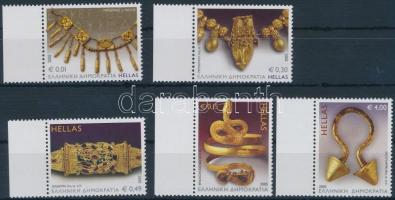 Antik aranyékszerek ívszéli sor Antique gold jewelery margin set