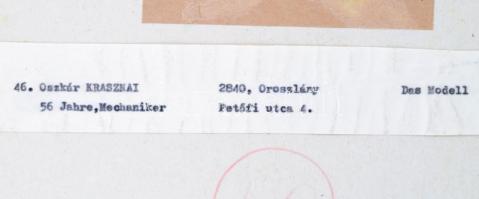 cca 1975 Krasznai Oszkár: A modell, feliratozott vintage fotóművészeti alkotás, kartonra kasírozva, ...
