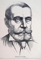 Olvashatatlan jelzéssel: Puskás Tivadar.  Rézkarc, karton, 36×29 cm