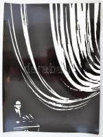 cca 1975 Fodor Ferenc: A szónok, feliratozott vintage fotóművészeti alkotás, 40x30 cm