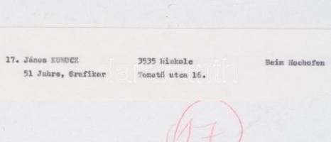 cca 1975 Kurucz János: Kohóban, feliratozott vintage fotóművészeti alkotás, kartonra kasírozva, 27,5...