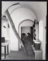 cca 1975 Orván József: Anyám, feliratozott vintage fotóművészeti alkotás, kartonra kasírozva, 38x29 cm