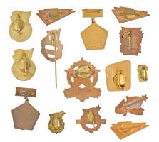 ~1970-1980. 15db KISZ jelvény, több klf T:2