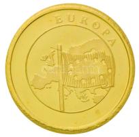 DN "Europa" jelzett Au mini emlékérem (0.5g/0585) T:PP ND "Europa" hallmarked Au mini medallion (0.5g/0585) C:PP