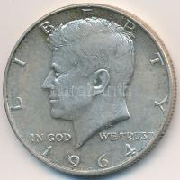 Amerikai Egyesült Államok 1964. 1/2$ Ag "Kennedy" T:2  USA 1964. 1/2 Dollar Ag "Kennedy" C:XF