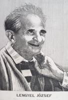 Olvashatatlan jelzéssel: Lengyel József. Rézkarc, karton, 39×29 cm