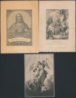 cca 1880-1920 Szentképek, különböző méretben és minőségben, 3db, 11x8cm és 14x10cm között