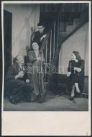 Színházi előadás híres színészekkel: Gobbi Hilda, Básti Lajos, Sulyok Mária, Gábor Miklós, 9x13 cm