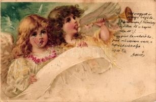 Angels, trumpet, litho (EB)