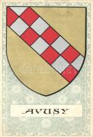 Avusy, Switzerland, coat of arms, floral (pinholes)