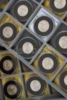 Amerikai Egyesült Államok 1999-2009. 1/4$ Cu-Ni "50 Állam" + "Kerület és Területek" (24x), több klf, érmetartó kazettában T:1,1- USA 1999-2009. 1/4 Dollar Cu-Ni "50 State Quarters" + "DC and Territories" (24x), more diff, in coin box C:UNC,AU