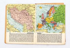 1941 Földrajzi társaság: Földrajzi zsebkönyv térképei füzet, gerince levált