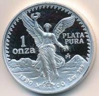 Mexikó 1990. 1O Ag "Libertad" dísztokban T:PP
Mexico 1990. 1 Onza Ag "Libertad"...