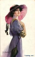 Coming out / Lady in purple, The Carlton Publishing Co. Series No. 665., s: C.H. Barber (EK)