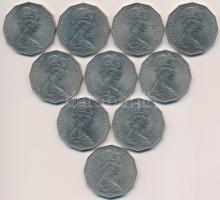 Ausztrália 1977. 50c "Ezüst jubileum" (10x) T:1-,2
Australia 1977. 50 Cents "Silver ...