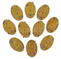 ~1960-1970.  "Élenjáró Katona" zománcozott fém jelvények (10x) T:2