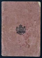 1924 Román útlevél illetékbélyegekkel, pecsétekkel. / Romanian passport with reveneu stamps and pass...
