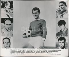 1967 Albert Flórián aranylabdás és más korábbi aranylabdás footballisták MTI sajtófotó 25x21 cm