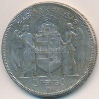 1930. 5P Ag "Horthy jobbra" T:3 
Adamo P8