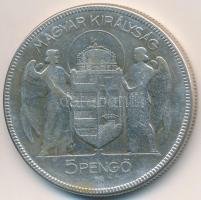 1930. 5P Ag "Horthy jobbra" T:3 
Adamo P8