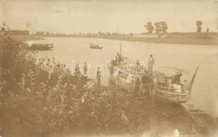 1926 Az Ella hajó Tiszaroffnál (egy ideig Bary Béláé volt) / Hungarian steamer, photo