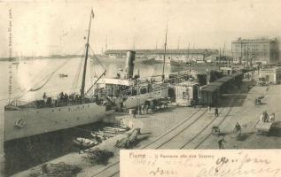 Il Pannonia alla riva Szapary / Hungarian steamship