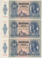 1941. 20P (3x) sorszámkövetők T:I