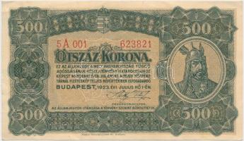 1923. 500K "Magyar Pénzjegynyomda Rt. Budapest" T:III szép papír
