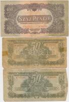 1944. 1P-100P (10x) "A Vörös Hadsereg Parancsnoksága" T:vegyes