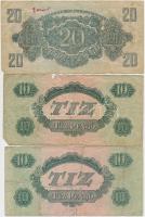 1944. 1P-100P (10x) "A Vörös Hadsereg Parancsnoksága" T:vegyes