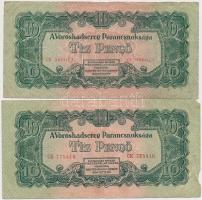 1944. 1P-100P (10x) "A Vörös Hadsereg Parancsnoksága" T:vegyes