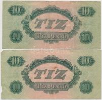 1944. 1P-100P (10x) "A Vörös Hadsereg Parancsnoksága" T:vegyes