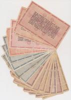 1946. 10.000AP + 100.000AP (5x) + 500.000AP (4x) + 1.000.000AP (4x), közte fordított címeres is T:II...