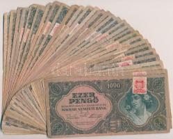 1945. 1000P (30x) mind piros "MNB" bélyeggel T:vegyes