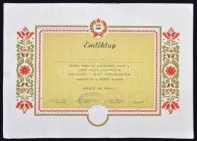 1954, 1962 2 db szocialisa emléklap: sztahanovista cím elnyeréséről, a Vörös Csillag Traktorgyár 100...