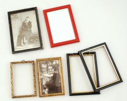 Vegyes képkeret tétel, különböző méretben, 14x9cm és 19x12cm között
