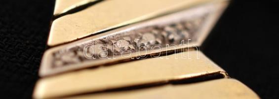 Ezüst fülbevaló apró kövekkel, Ag., br.: 4,2gr., jelzett  /Silver Earrings with small stones, Ag, Br...