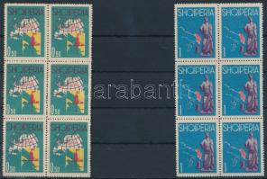 Európa sor első 2 értéke 6-os tömbben, Europe 2 stamps from set in blocks of 6