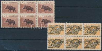 Vadvilág sor 2 értéke 6-os tömbökben, Wildlife 2 stamps from set in blocks of 6