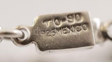 Ezüst karlánc kővel, Ag.,br.: 20,4gr., jelzett , 20cm, /Silver Necklacet with stones, Ag., br.: 20,4...