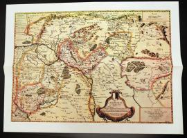 Pierre Duval: Carte de la Hongrie á l'Autriche... Paris 1664-es térképének modern másolata, hajtott, 44x58 cm