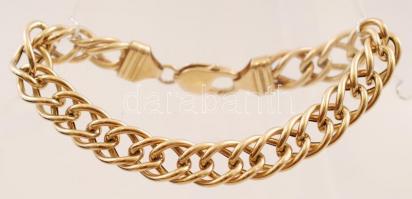 Aranyozott ezüst karlánc, Ag., 17,6gr., jelzett , 21cm /Gold-plated silver bracelet, Ag. 17,6gr., marked, 21cm