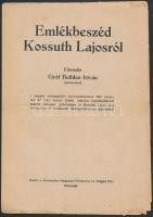 1927 Emlékbeszéd Kossuth Lajosról. Elmondta: gróf Bethlen István miniszterelnök az Országgyűlésben. 8p.