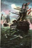 SMS Kaiser Max am 20. Juli 1866. C. Fano No. 77. / Austrian battleship