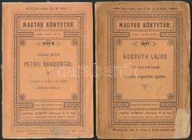 cca 1880 4 db Olcsó Könyvtári kiadvány Kossuth, Petőfi, Deák Ferencről.