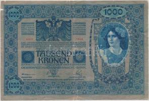 1902. 1000K piros "MAGYARORSZÁG" felülbélyegzéssel + 1918. 200K "A 2071" hullámo...