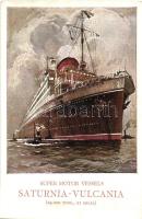Super Motor Vessels Saturnia-Vulcania, Cosulich Line Trieste, Budapest Office Thököly út 2. s: Harry Heusser