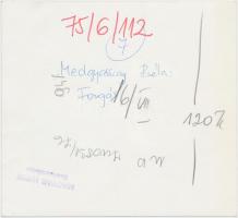 cca 1975 Medgyasszay Béla: Forgás. A hátoldalán pecsét. 14x13 cm