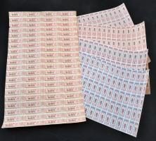 Kína 5db élelmiszerjegy ív T:I-,II 
China 5pcs of food coupon sheets C:AU,XF